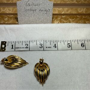 Gallani vintage door knocker earrings Gold tone